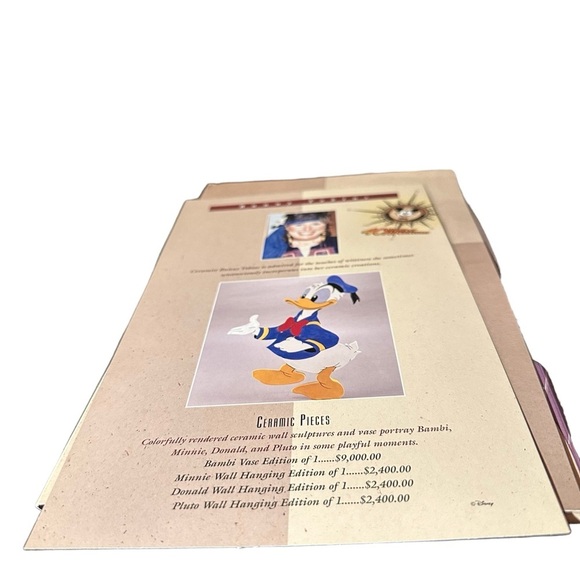 Vtg 1995 Disney 40 Years of Adventure Limited Edition Catalog Folder Inserts - Picture 4 of 16